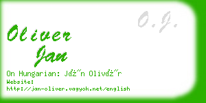 oliver jan business card